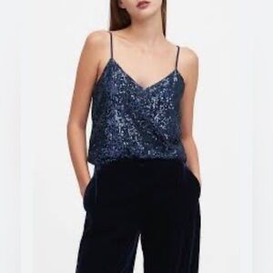 Banana Republic Black Cropped Dressy Holiday Party Cami size XS